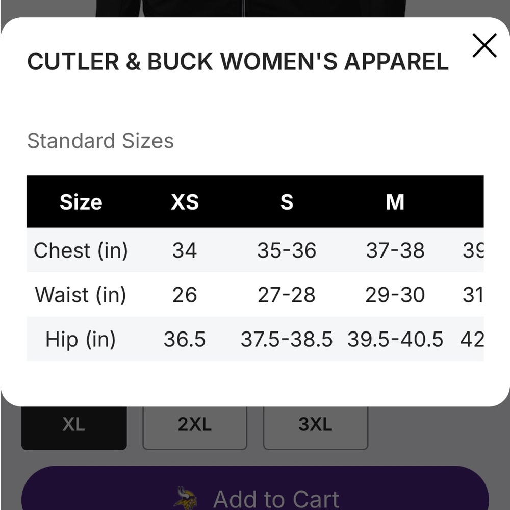 Cutter & Buck light purple Vikings Zip-Up Jacket - Picture 9 of 9